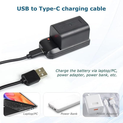 NP-FV5 Battery Charger with Charging Plug and USB Cable - Image 3