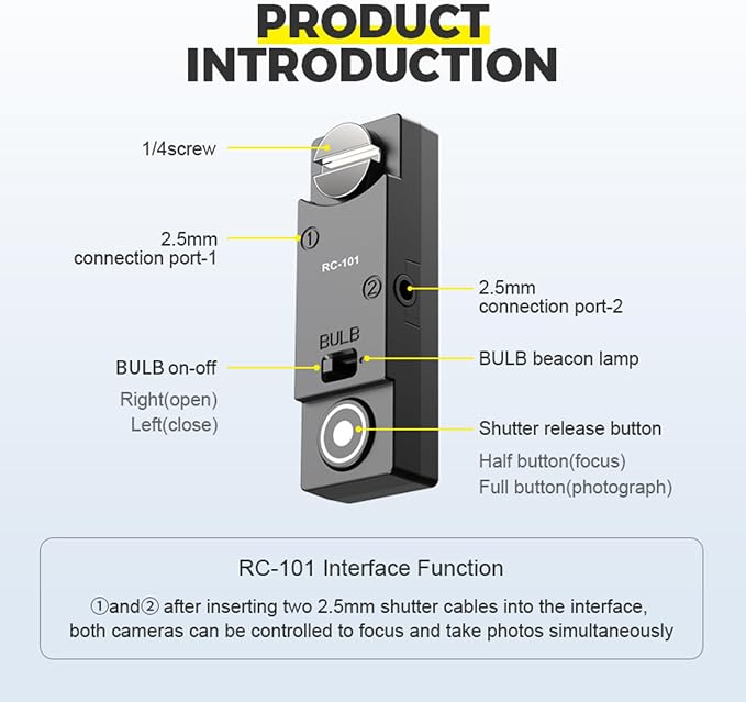 for hasselblad Cable Shutter Cable Release Remote H2F, H6 Two Cameras in sync - Image 3