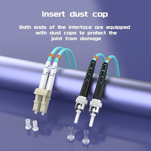LC/UPC to ST/UPC Fiber Patch Cable OM3 49/15meters, 10Gb/Gigabit MultiMode - Image 6