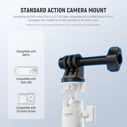 NEEWER Basics Mini Desk Selfie Stick Tripod Compatible - Image 5