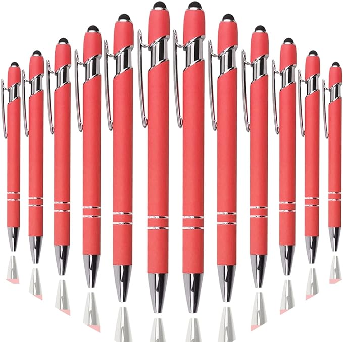 Oddmoal Ballpoint Pen with Stylus Tip, Soft Touch Click Metal Pen, 1.0mm Medium by Oddmoal
