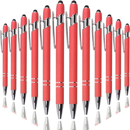 Oddmoal Ballpoint Pen with Stylus Tip, Soft Touch Click Metal Pen, 1.0mm Medium by Oddmoal