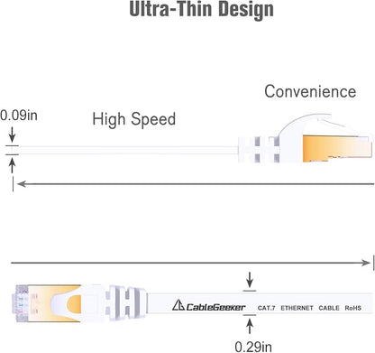 Cat 7 Ethernet Cable 1 ft 6 Pack Cat7 Flat Shielded Ethernet Patch Cables - Image 4