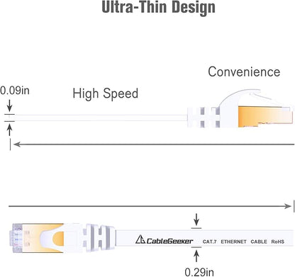 Cat 7 Shielded Ethernet Cable 5 ft 6 Pack Cat7 Flat Ethernet Patch Cables - Image 4