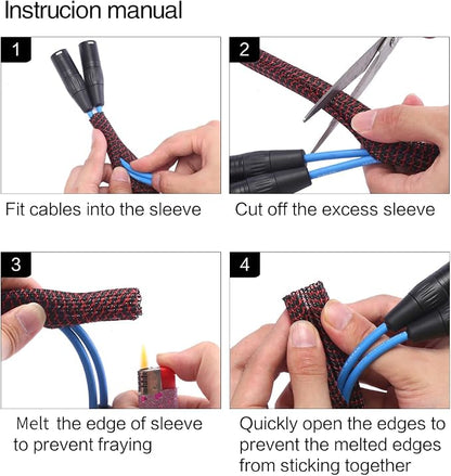 Alex Tech 10ft - 1/2 inch Cord Protector Wire Loom Tubing Cable Sleeve Split - Image 6