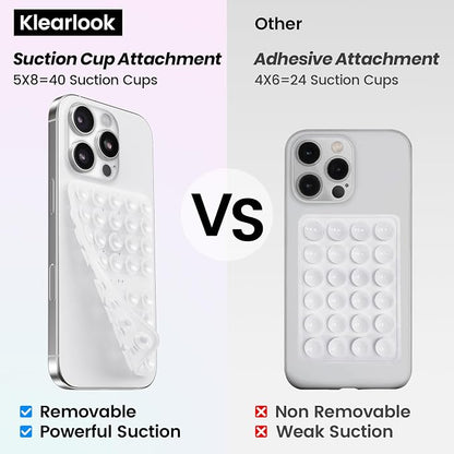 Klearlook Silicone Suction Cup Phone Case Mount Double Sided, Sticky Phone Grip - Image 3