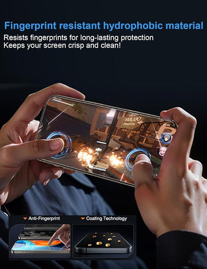 OneFish for iPhone 15 Pro Max Privacy Screen Protector, 4-Way 360° Anti-Spy - Image 6