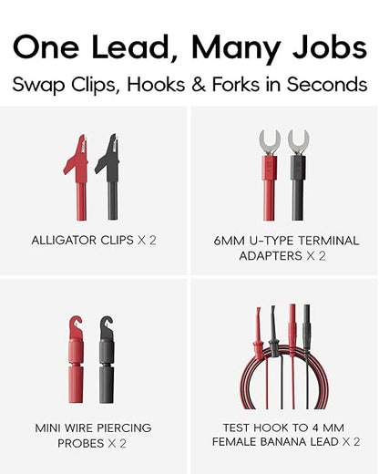 25-Piece Silicone Multimeter Test Lead & Back Probe Kit - Image 5