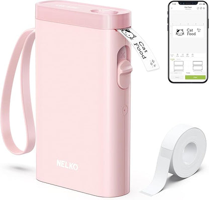 Nelko Label Maker Machine with Tape, P21 Bluetooth Label Printer, Wireless Mini by NELKO