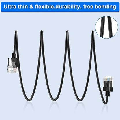 Cat6A Ethernet Cable 90 Degree Right Angled 6.6FT 5Pack, Flexible Slim & Ultra - Image 6
