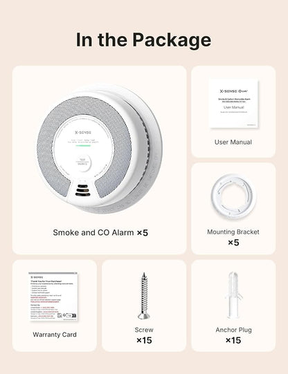 X-Sense 2-in-1 Smoke and Carbon Monoxide Detector Alarm, 10-Year - Image 10