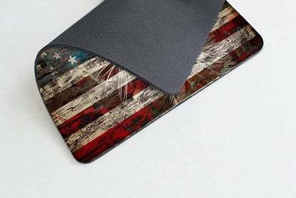 Square Mouse Pad Colorful Cat and National Flag-3, Gaming Mouse Pads - Image 3