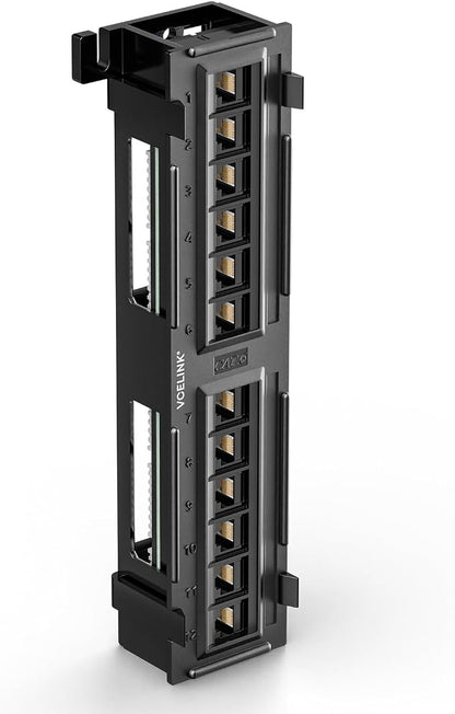 VCELINK 12-Port Cat6 Patch Panel 1000 Mbps by VCELINK