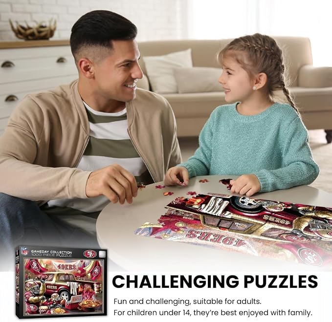 MasterPieces - 1000 Piece Jigsaw Puzzle, NFL San Francisco 49ers, Fun - Image 4