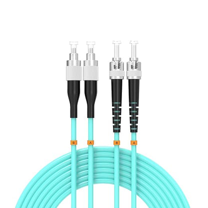 OM3 FC/UPC to ST/UPC Fiber Patch Cable 20Meters 65ft 10BG Multimode Duplex by Buacoz