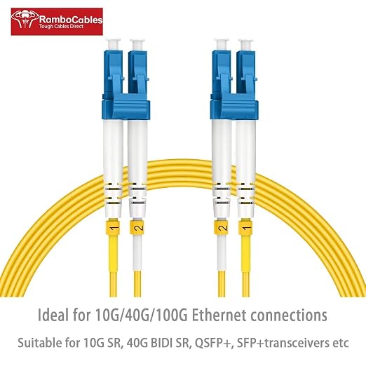 0.2m OS2 LC to LC Single Mode Fiber Patch Cables, Options 0.2m~305m, SM - Image 2