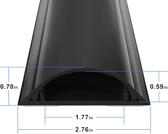 Cord Cover Floor 34in, Large Capacity Floor Cable Cover, Hard PVC Cord Hider - Image 8