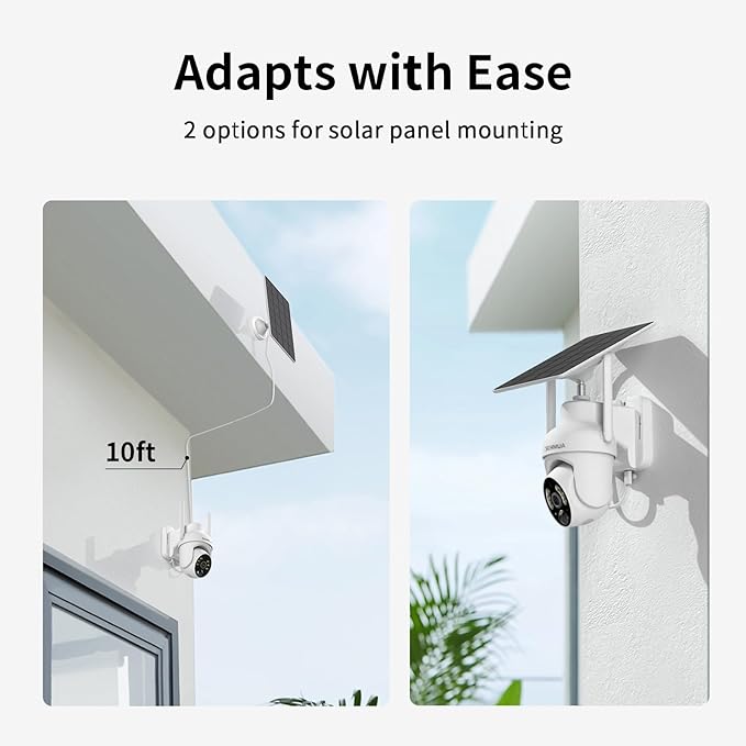 SEHMUA 2K Solar Security Cameras Wireless Outdoor, 2 Pack 360° View Pan/Tilt - Image 4