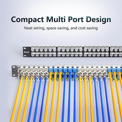 48Port Blank Keystone Patch Panel Rackmount&Wall Mount 1U 19-inch Network Patch - Image 6