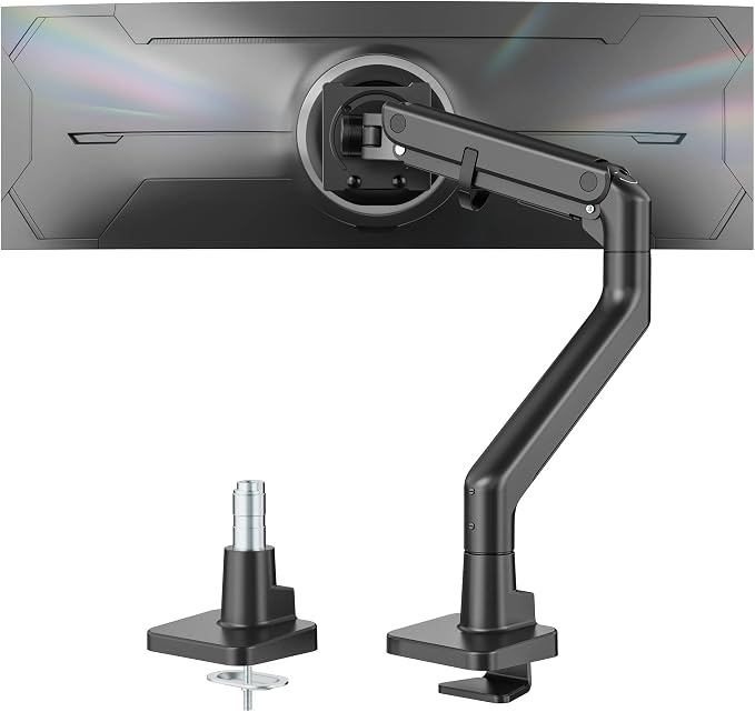 monTEK Heavy-Duty Monitor Arm for 17-57" Ultrawide Curved Screen, Supports up by monTEK