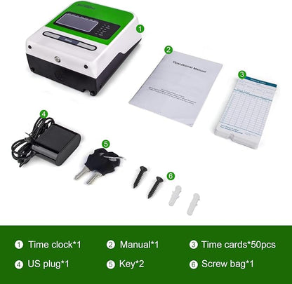 Employee Thermal Time Clock for Small Business | in/Out Punch Clock, No Ink - Image 8
