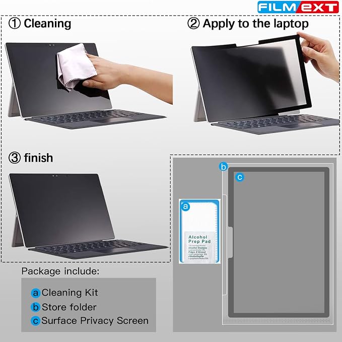 FILMEXT Privacy Screen for Microsoft Surface Laptop studio 2/1 14.4 inch - Image 7