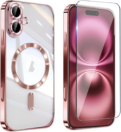 Magnetic Glossy Case for iPhone 17, iPhone17 Phone Case Slim Clear Luxury by Unknown