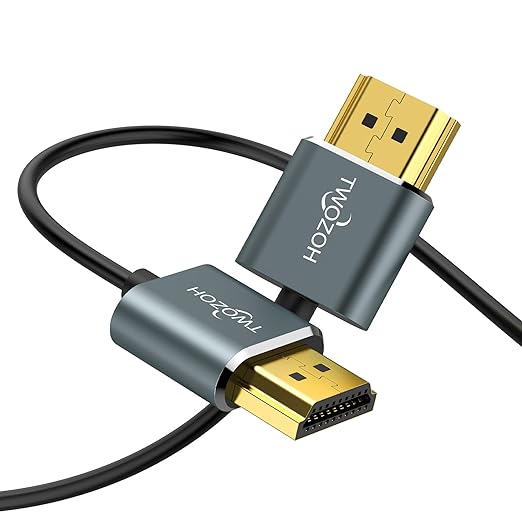 Twozoh Ultra-Thin Long HDMI to HDMI Cable 25FT, Hyper Slim HDMI 2.0 Cable by Twozoh