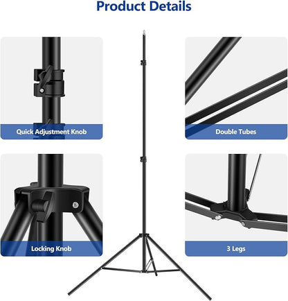 Neewer T-Shaped Background Backdrop Support Stand Kit, 8.5ft/2.6m Tall - Image 8