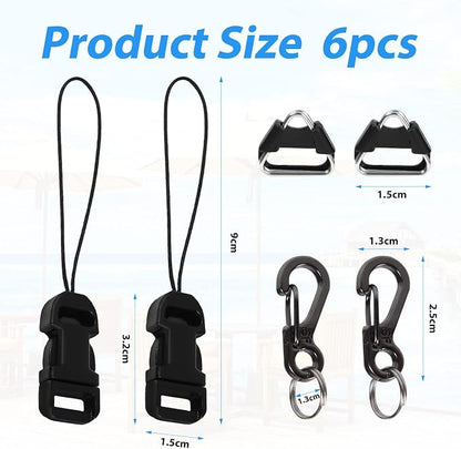 6pcs Camera Quick Release Strap, Adjustable Quick Release Buckle - Image 2