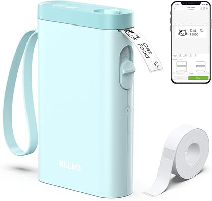 Nelko Label Maker Machine with Tape, P21 Bluetooth Label Printer, Wireless Mini by NELKO