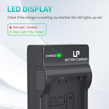 LP LP-E6 LP E6N Battery Charger, Charger Compatible - Image 3