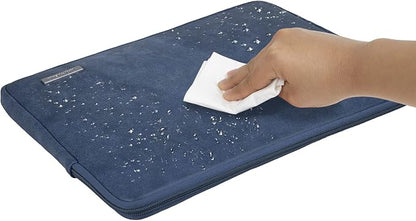 RAINYEAR 16 Inch Laptop Sleeve PU Suede Leather Case Protective Padded Cover - Image 4