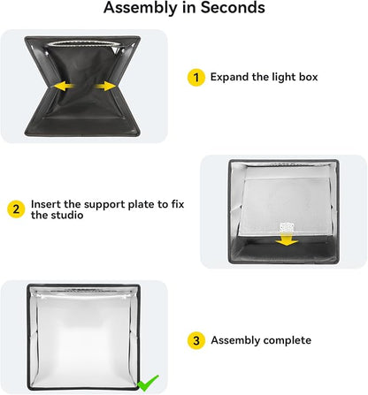 Photo Studio Light Box Photography, 6 Color Backdrops & 1 Diffuser - Image 6