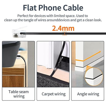 Phone Cable 10 Feet Telephone Line Cord - Image 6