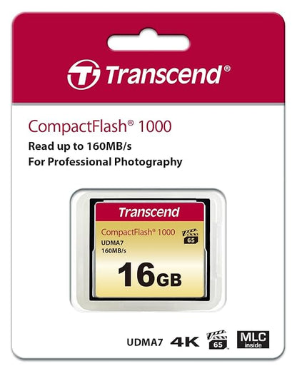 Transcend 16GB CF1000, CompactFlash Memory Card, UDMA 7, High Speed, - Image 2
