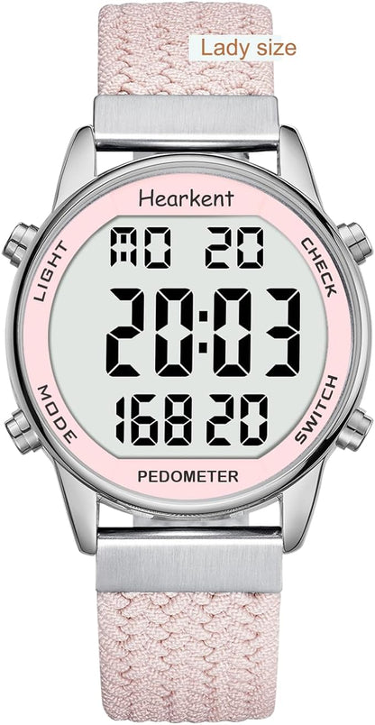 Hearkent Pedometer Watch for Walking Steps and Miles-Men&Women-Step Counter for by Hearkent