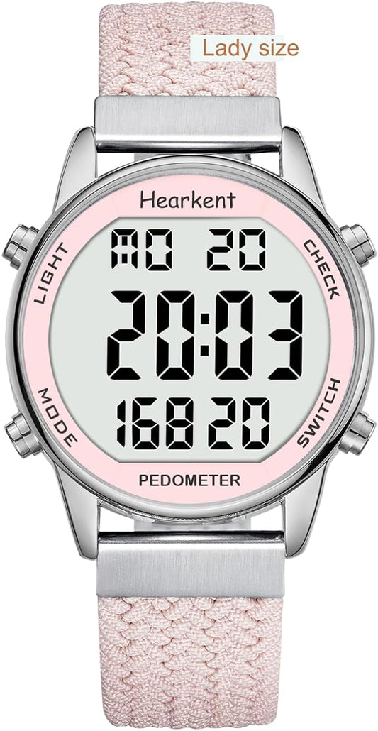 Hearkent Pedometer Watch for Walking Steps and Miles-Men&Women-Step Counter for by Hearkent