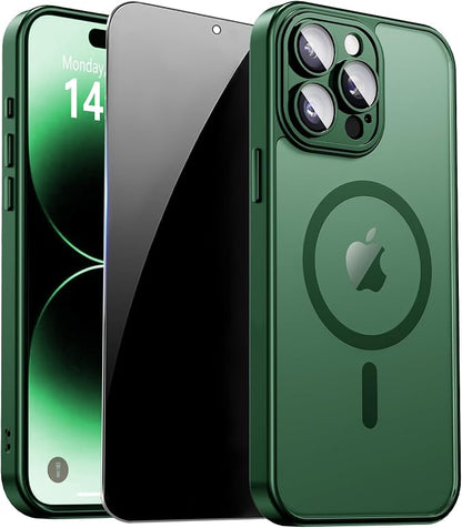 for iPhone 14 Pro Case with Privacy Screen Protector and Camera Protection by ZOZDOKG