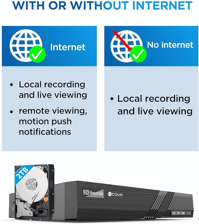 4COVR Security Camera Outdoor System, Person Vehicle Detection & Night Vision - Image 6