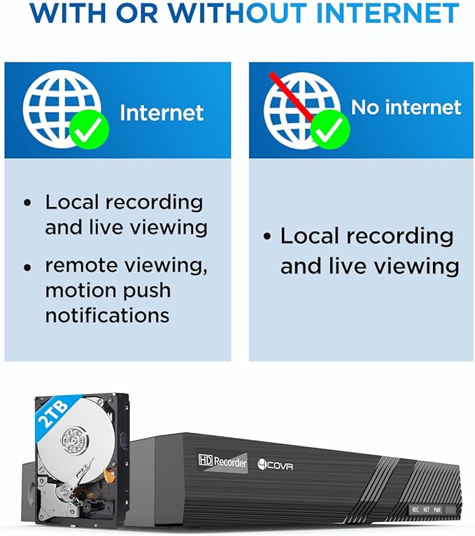 4COVR 4K Security Camera System, 8X 8MP IK10 Vandal-Proof IP67 Dome PoE IP - Image 6