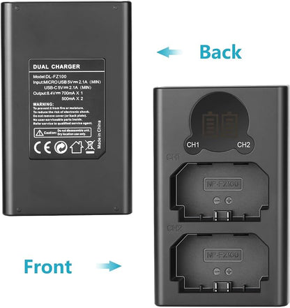 Neewer Dual USB Charger for Sony NP-FZ100 Battery, Compatible - Image 7