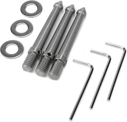 3 Pcs 3/8 Inch Stainless Steel Camera Accessories Tripod Ground Spike Mount by Pastlla