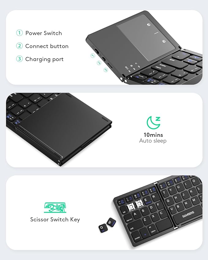 Samsers Foldable Bluetooth Keyboard - Image 6