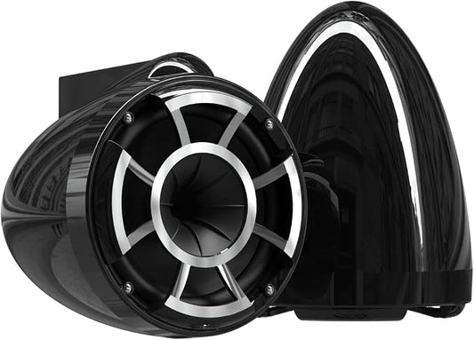 wet sounds Rev 8 Black V2 Revolution Series 8" Black Tower Speakers w/Fixed - Image 2