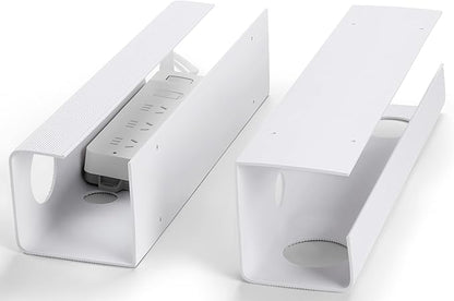 ZhiYo 2 Pack Large Capacity Cable Management Tray, Under Desk Cable Tray 31.5in by ZhiYo