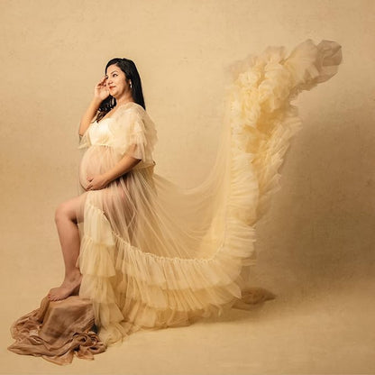 Kate Seamless Paper Backdrop Beige Cream Paper Backdrop - Image 6