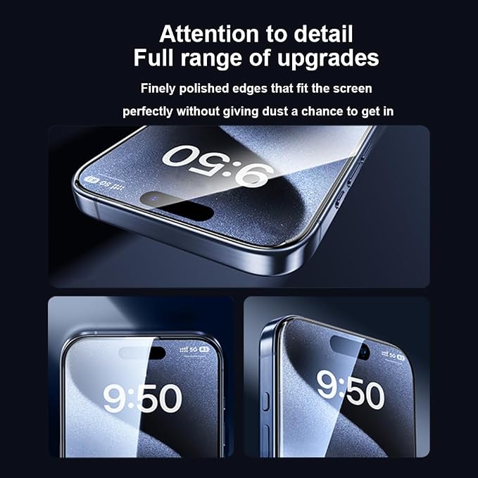 OneFish Screen Protector for Iphone 16e/14/13/13Pro, HD Clarity Tempered Glass - Image 6