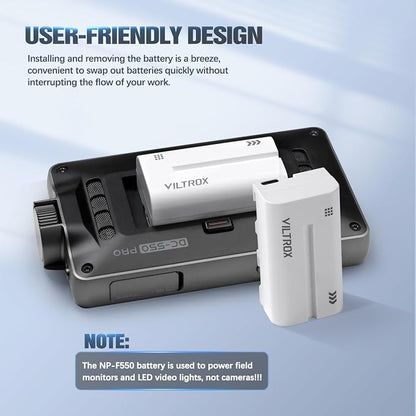 VILTROX NP-F550 Battery 2 Packs, Replacement - Image 7