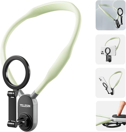 TELESIN Magnetic Neck Mount for Phones, Cell Phone Holder Stand Hanging on Neck by telesin